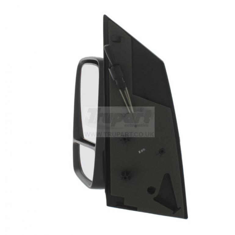 BLACK TEXTURED MANUAL CABLE ADJUST MIRROR HEAD PASSENGER SUDE LH