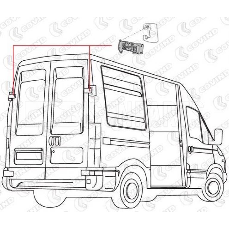 REAR DOOR UPPER HINGE RH OR LH