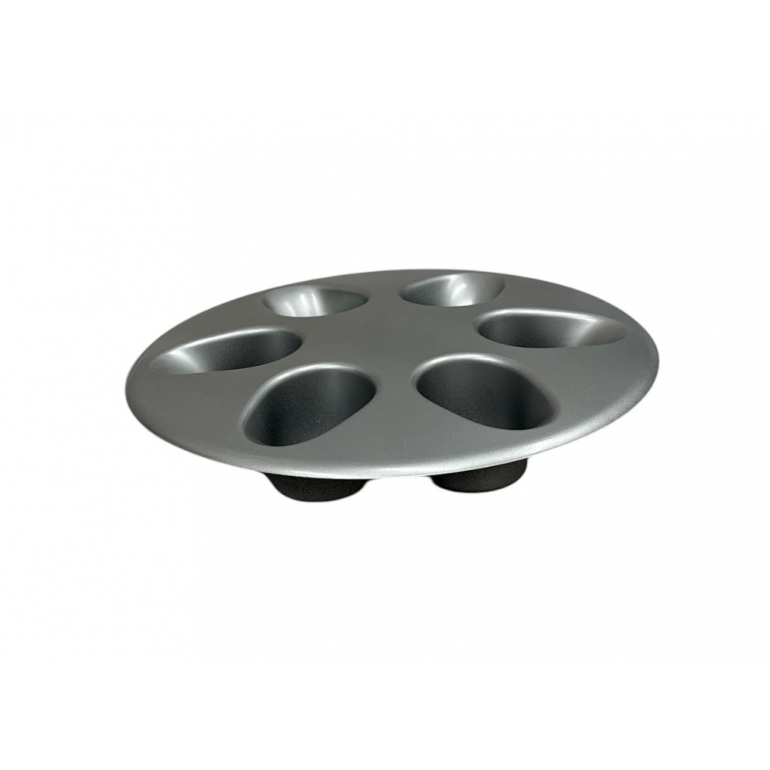 SILVER 6 HOLE WHEEL HUB TRIM COVER