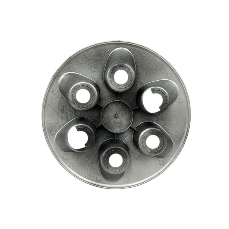 SILVER 6 HOLE WHEEL HUB TRIM COVER