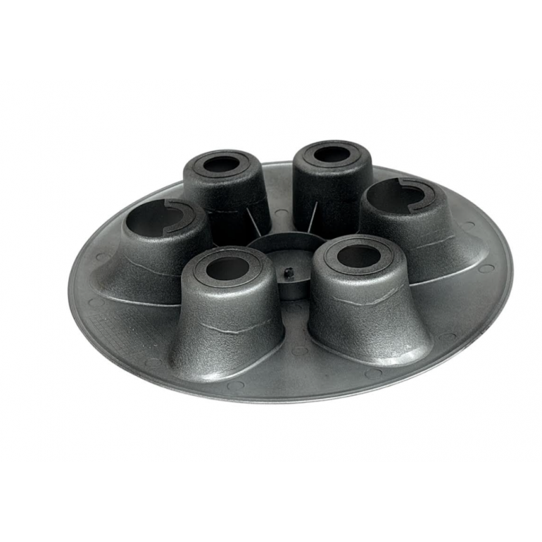 SILVER 6 HOLE WHEEL HUB TRIM COVER