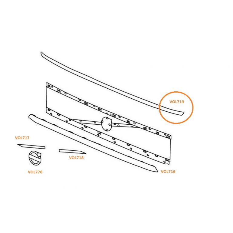 CHROME COATED UPPER FRONT PANEL UPPER TRIM SECTION