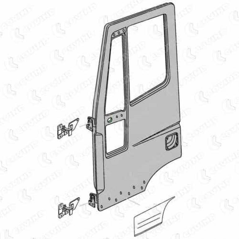 PRIMED DOOR SHELL ONLY PASSENGER SIDE LH
