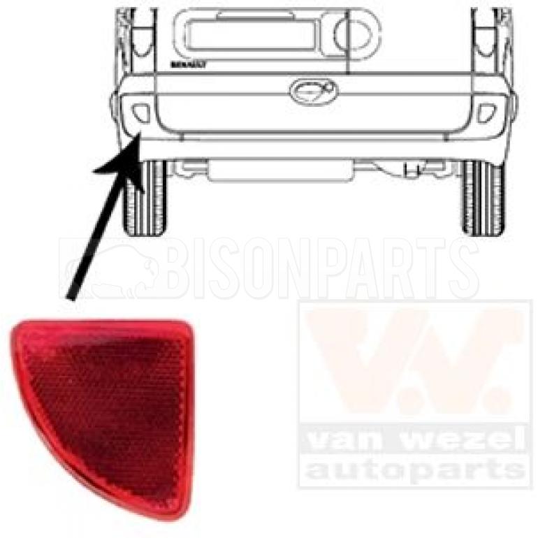 REAR RED REFLECTOR PASSENGER SIDE LH