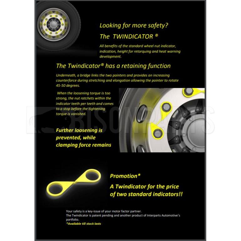 32MM WHEEL NUT TWINDICATOR (PKT 50)