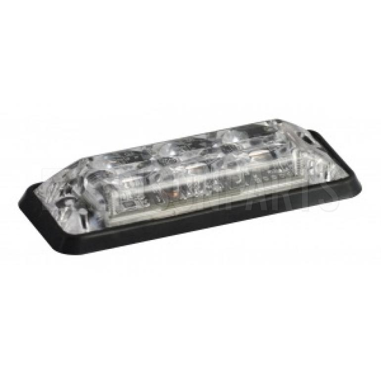 LED CLEAR SUPER-SLIM WARNING LAMP 12/24 VOLT