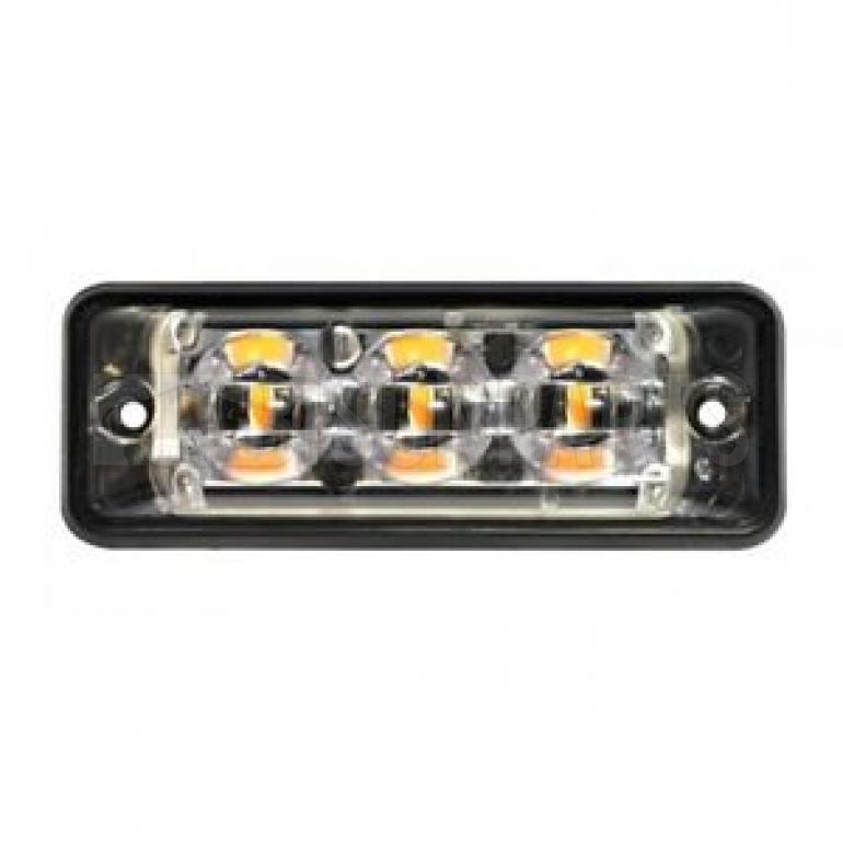 LED CLEAR SUPER-SLIM WARNING LAMP 12/24 VOLT
