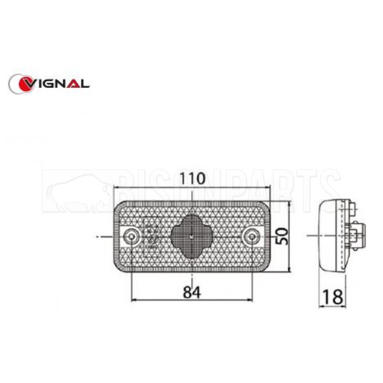 LED AMBER SIDE MARKER LAMP FITS RH OR LH
