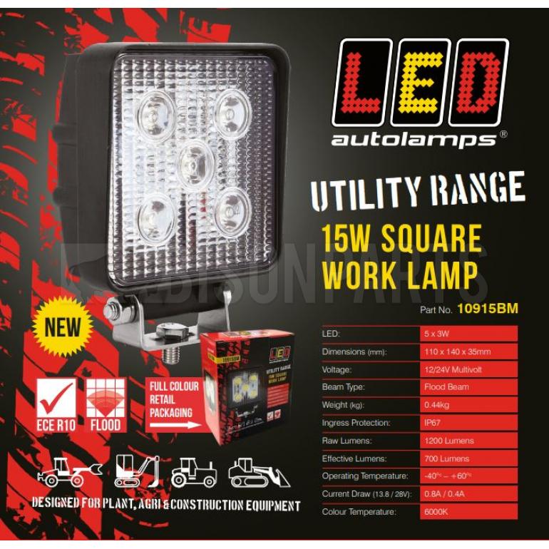 LED SQUARE WORKLAMPS 12/24 VOLT (PAIR)