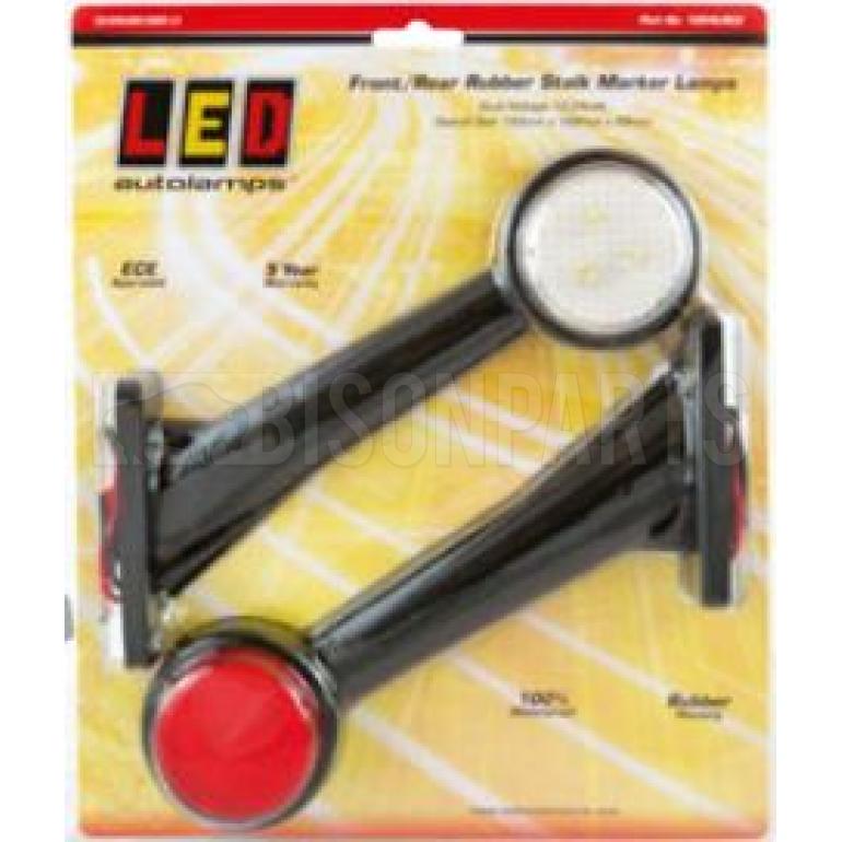 LED RUBBER STALK LAMPS FRONT & REAR (PAIR)