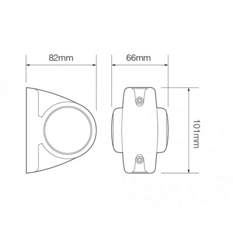 LED RUBBER STALK LAMP FRONT OR REAR (SINGLE)
