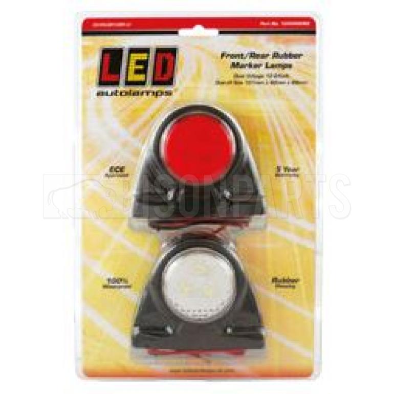 LED RUBBER END OUTLINE MARKER LAMPS RH & LH (PAIR)