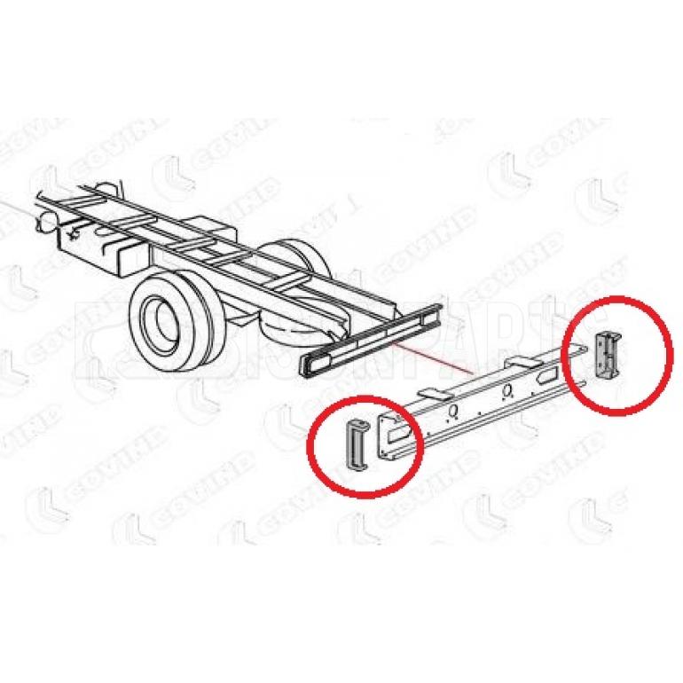 REAR BUMPER BAR RUN END CAP FITS RH OR LH
