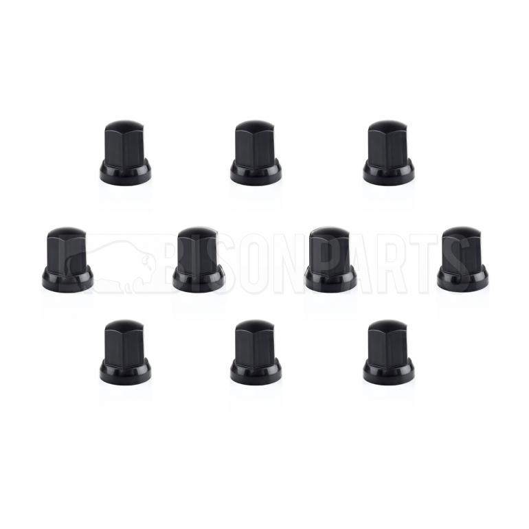 32MM BLACK WHEEL NUT COVER (PKT 10) Bison Parts