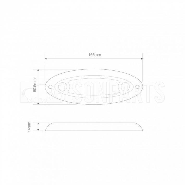 LED TOUCH SWITCH OVAL INTERIOR LAMP