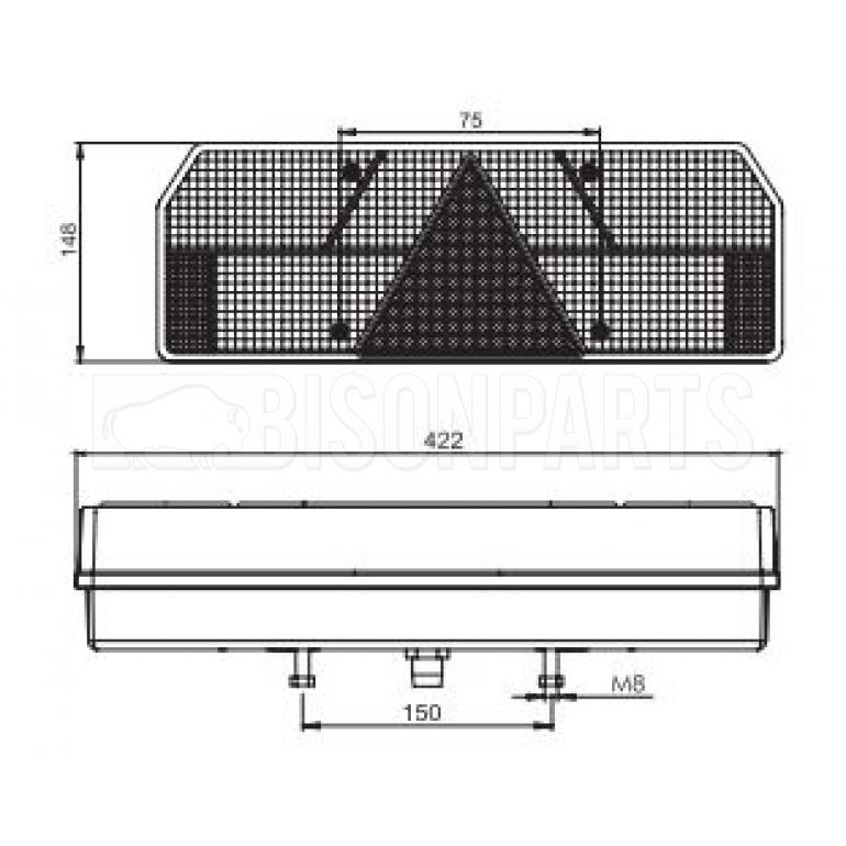 REAR COMBINATION LAMP PASSENGER SIDE LH