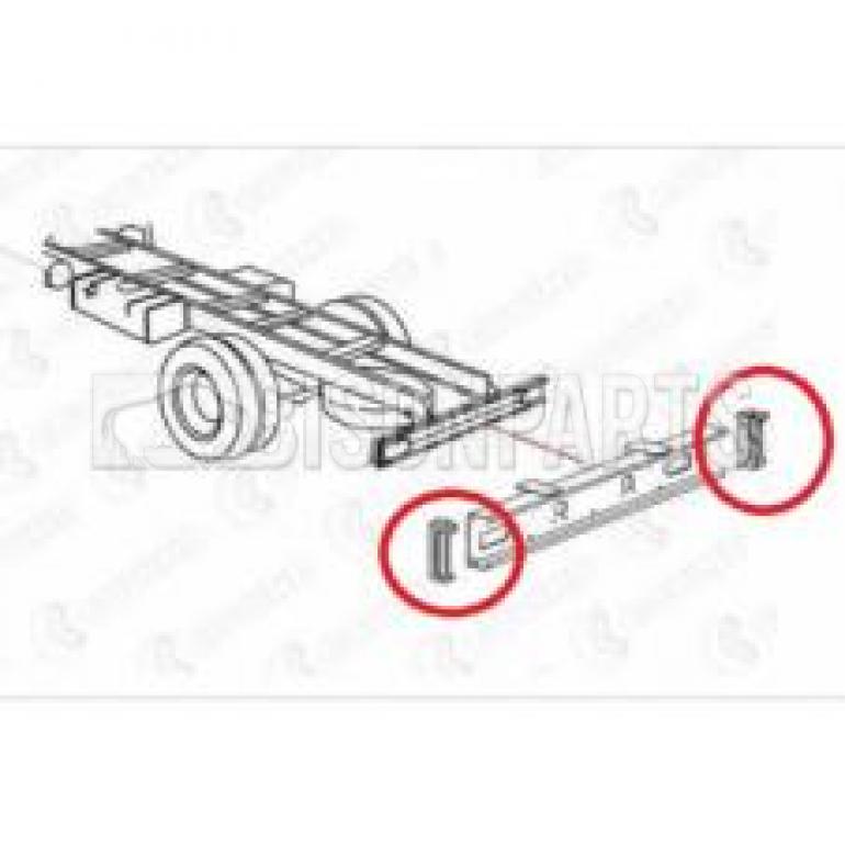 REAR BUMPER BAR RUN END CAP FITS RH OR LH