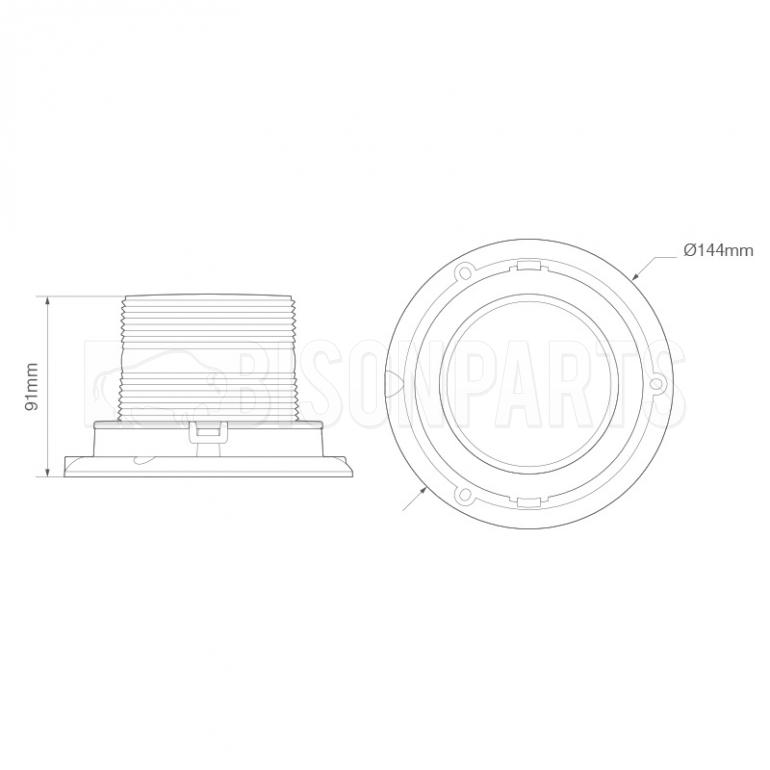LED AMBER BEACON 12/24V