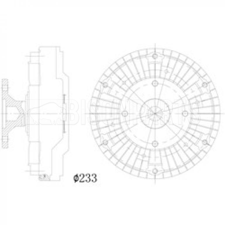 VISCOUS FAN CLUTCH HUB ASSEMBLY