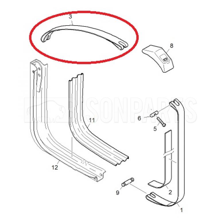 UPPER FUEL TANK FASTENING STRAP 710x50MM