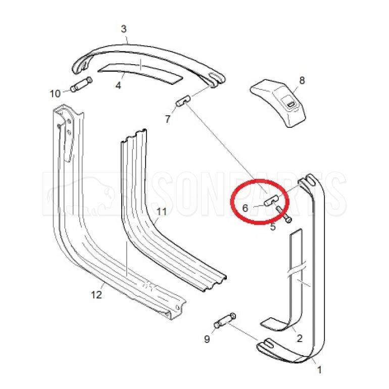 FUEL TANK STRAP FASTENING PIN