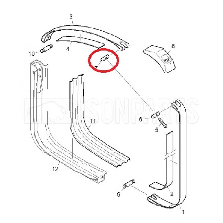 FUEL TANK STRAP FASTENING PIN