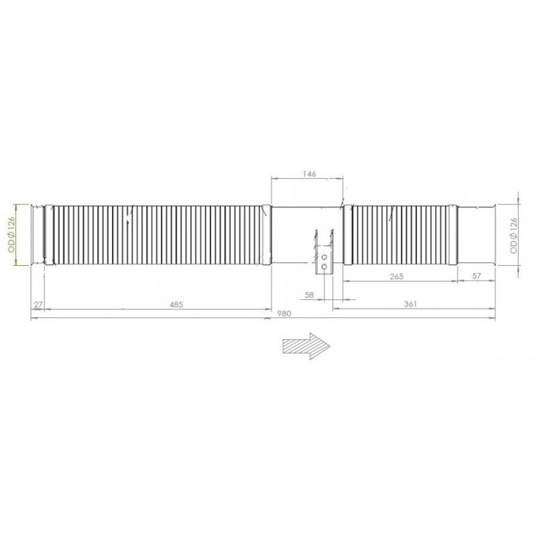 EXHAUST FLEXI INTERMEDIATE PIPE 