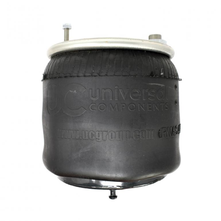PUSHER AXLE SUSPENSION AIR SPRING WITH STEEL PISTON
