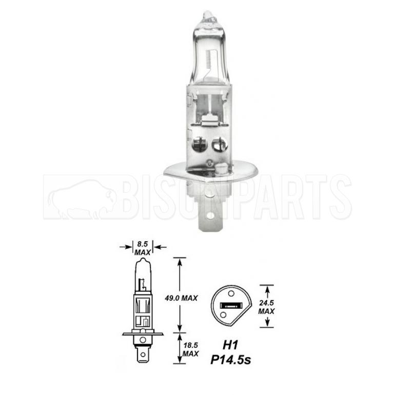 H1 HALOGEN HEADLAMP BULB 12 VOLT (PKT 10)