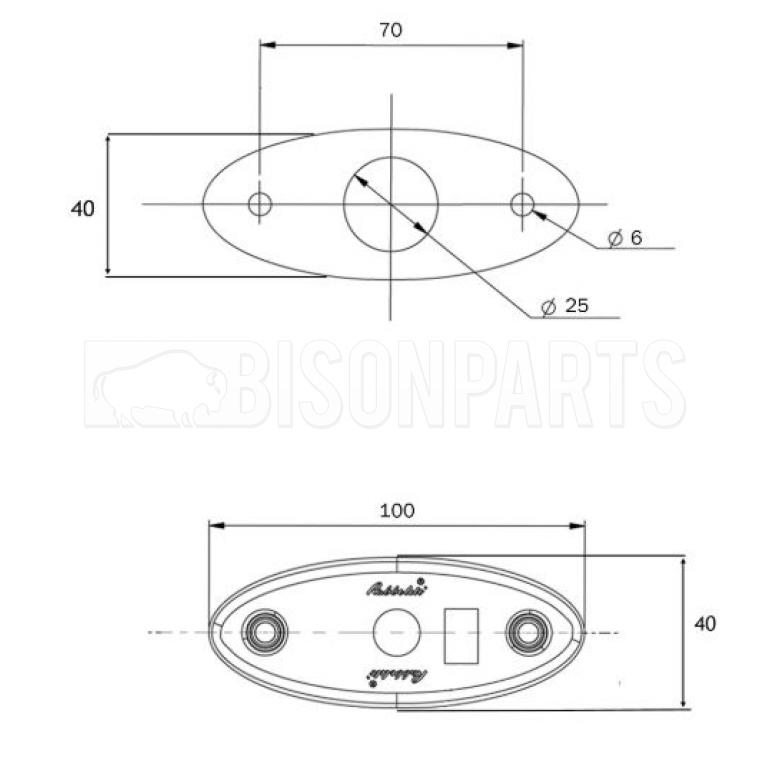 FRONT CLEAR LED MARKER LAMP 12/24 VOLT