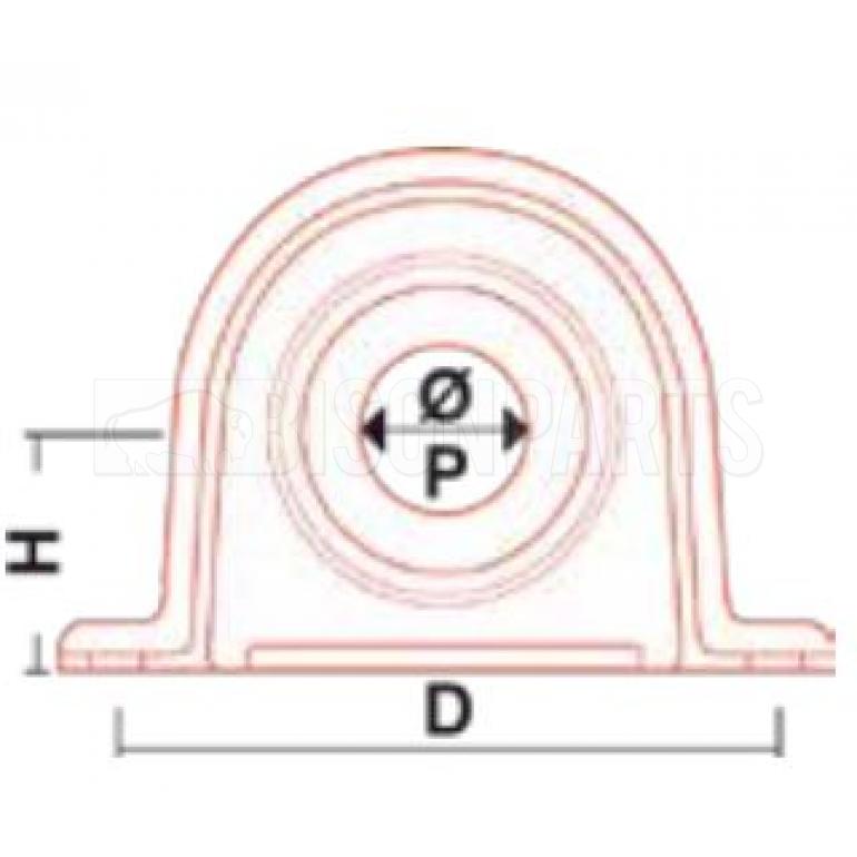 PROPSHAFT CENTRE CARRIER BEARING 55MM