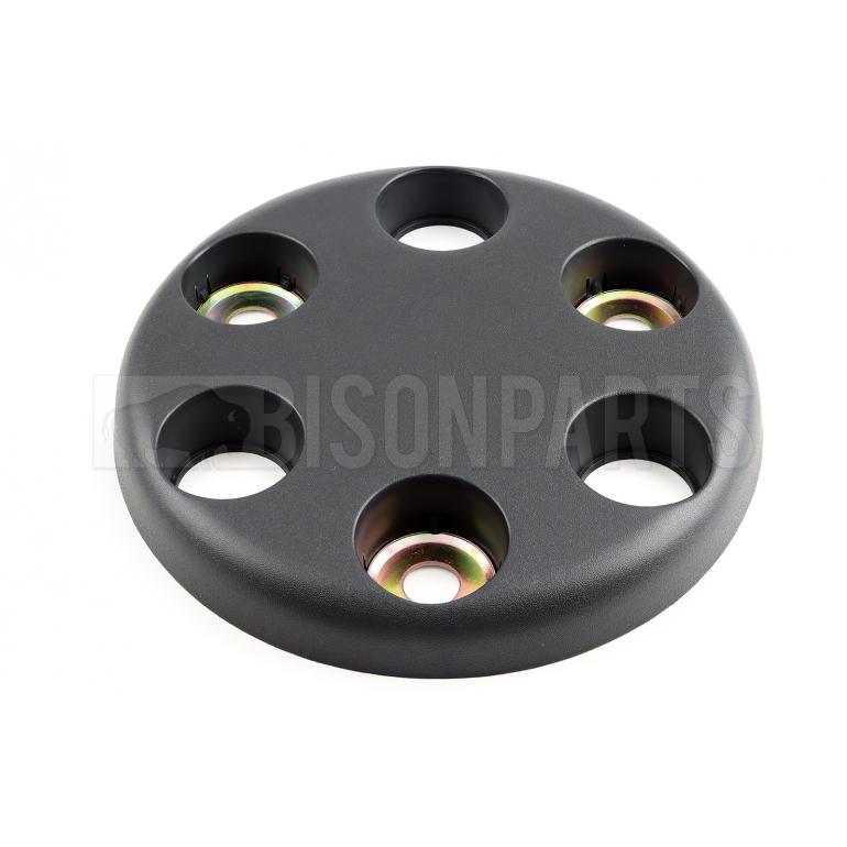 DARK GREY 6 HOLE WHEEL COVERS FITS RH & LH (PKT 4)