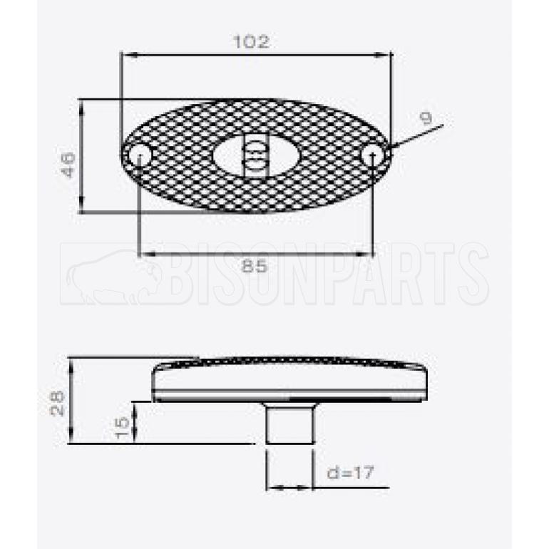 LED AMBER SIDE MARKER LAMP 24 VOLT