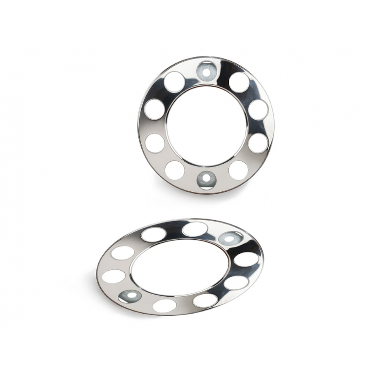 22.5" STAINLESS STEEL 10 STUD WHEEL COVERS (PAIR)