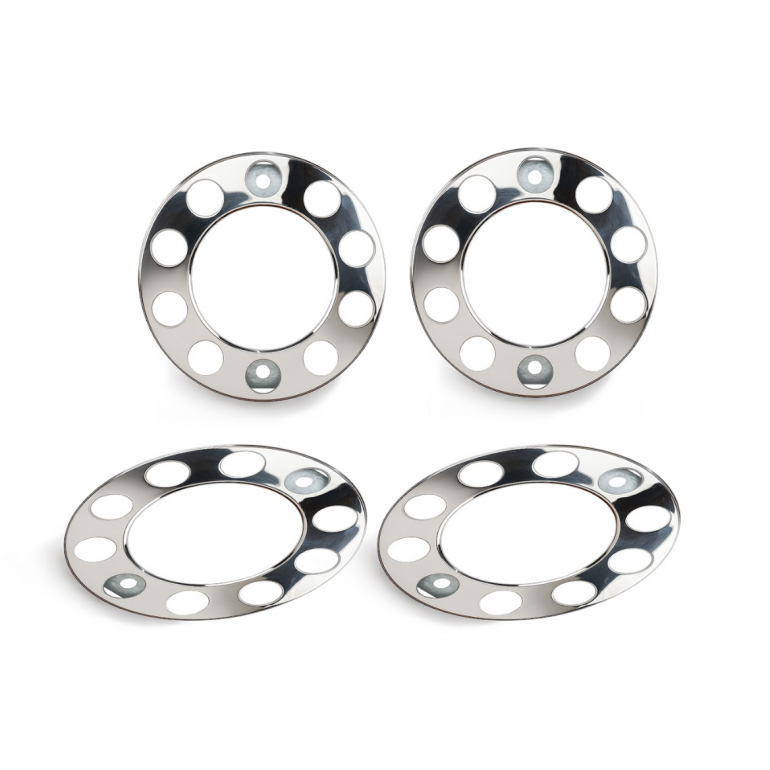 22.5" STAINLESS STEEL 10 STUD WHEEL COVERS (PKT 4)