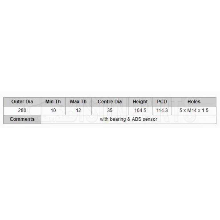 REAR BRAKE DISC & BEARINGS ASSEMBLY (PAIR)