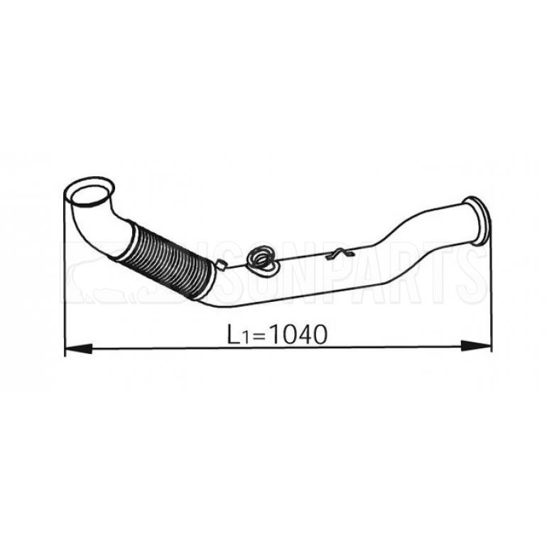 FRONT EXHAUST PIPE & FLEXI SECTION