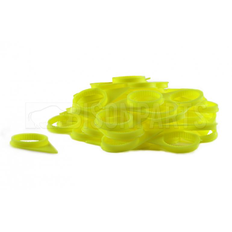 32MM WHEEL NUT INDICATOR YELLOW (PKT 100)