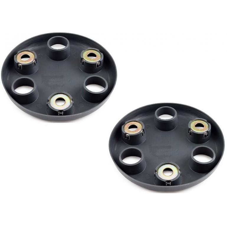 DARK GREY 6 HOLE WHEEL COVERS RH & LH (PAIR)