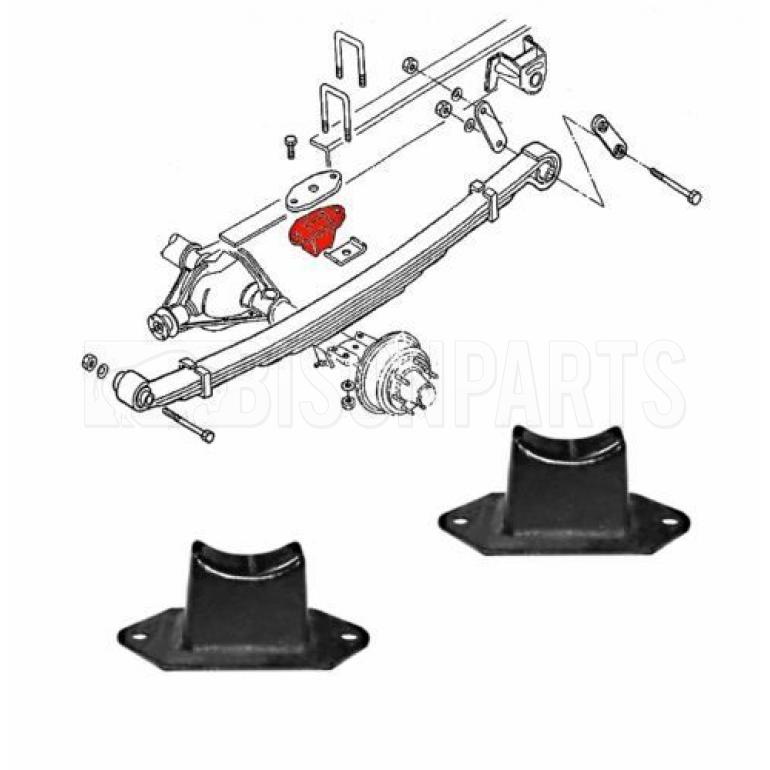 REAR SUSPENSION BUMP STOP BUFFERS (PAIR)