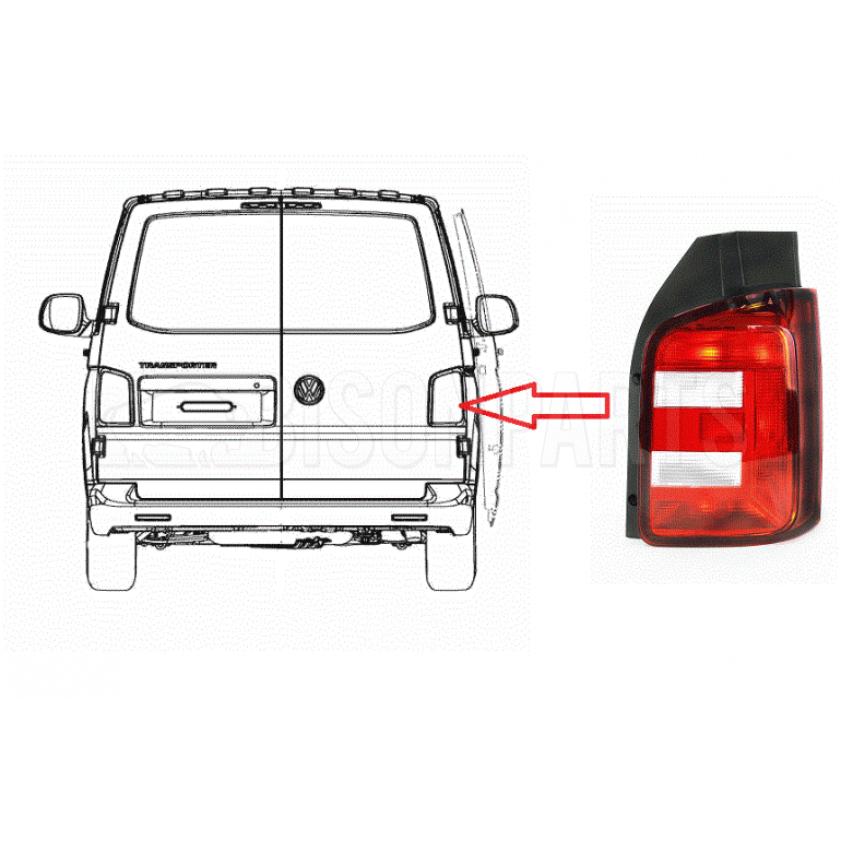 PANEL VAN REAR COMBINATION LAMP ONLY DRIVER SIDE RH