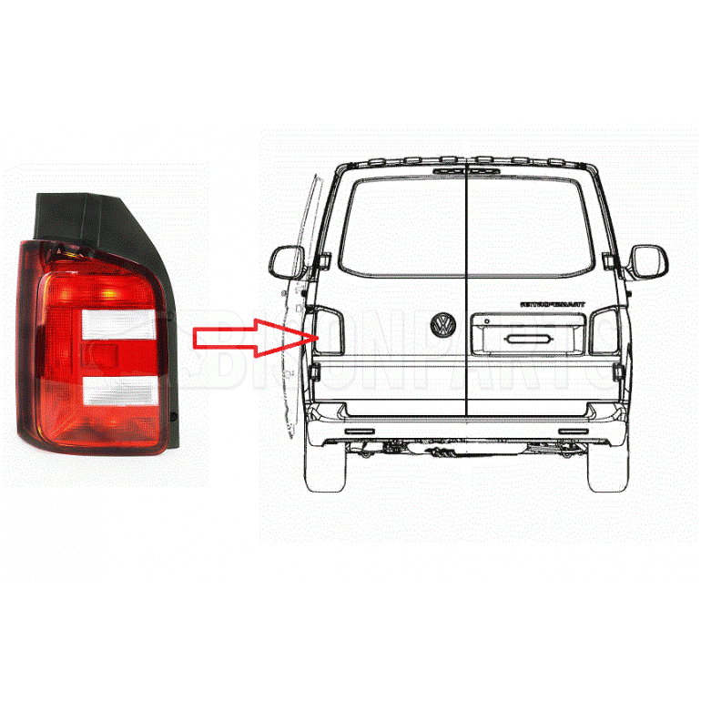 PANEL VAN REAR COMBINATION LAMP ONLY PASSENGER SIDE LH