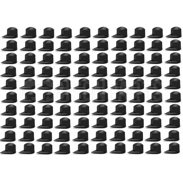 41MM DUSTITE WHEEL NUT COVERS BLACK (PKT 100)