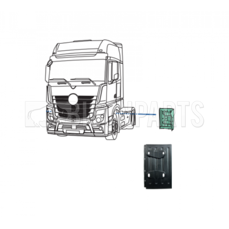 CAB DROPWING REAR SECTION PASSENGER SIDE LH