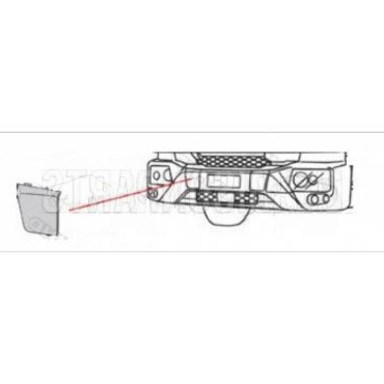 PRIMED FRONT BUMPER INFILL COVER DRIVER SIDE RH