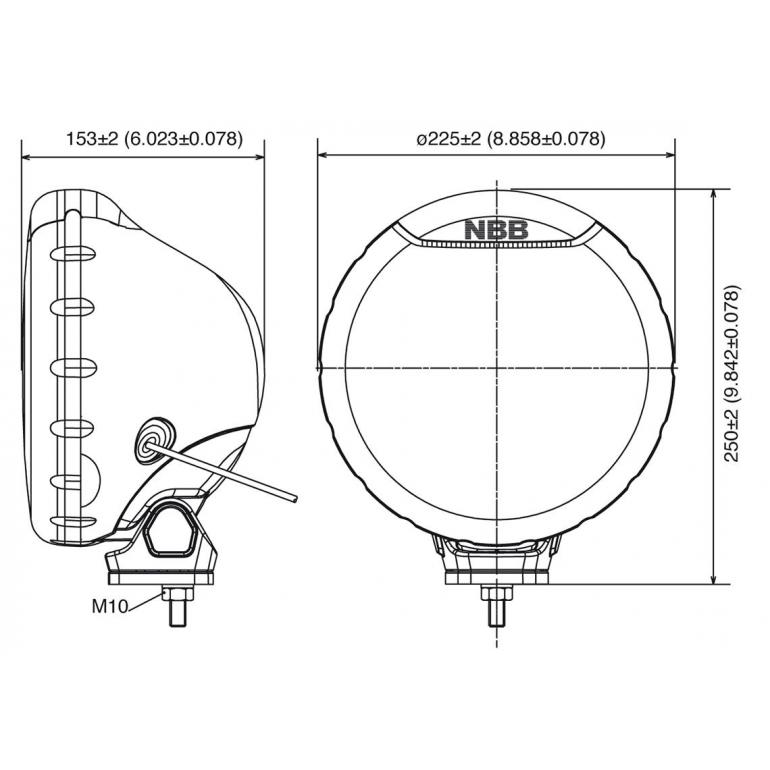 9" NBB ALPHA 225 HALOGEN SPOTLAMP 