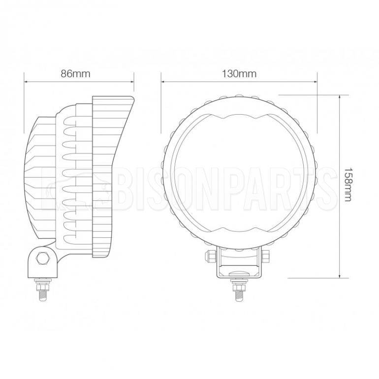 LED CLEAR WORKLAMP 24 VOLT