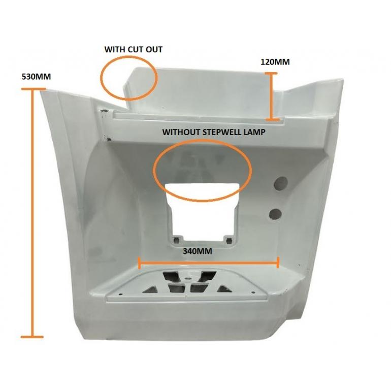 PRIMED LOWER STEP SURROUND DRIVER SIDE RH