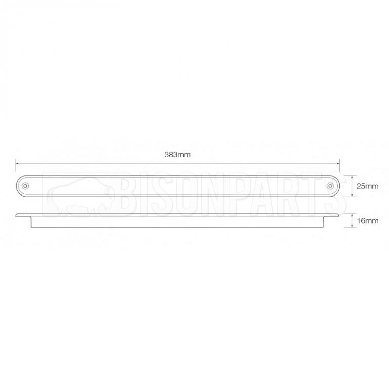 LED REAR WHITE COMBINATION STRIP LAMP 12 VOLT