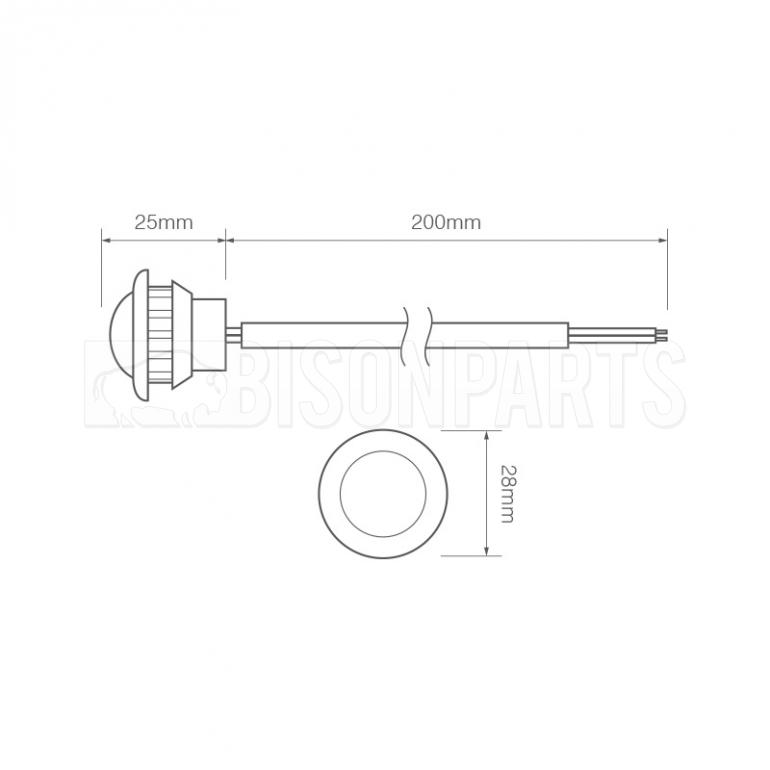 REAR RED LED MARKER LAMP 12 VOLT